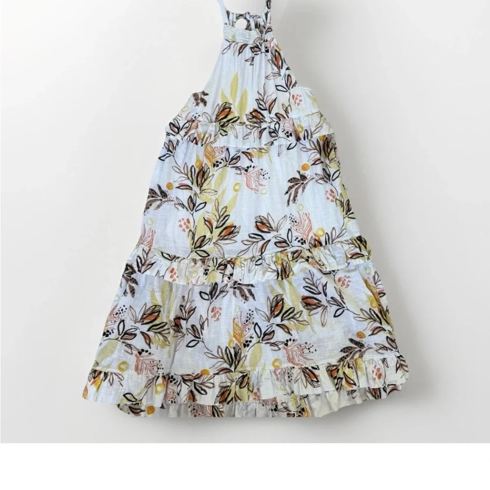 Free People Anita Printed Maxi Dress Ivory Floral Ruffle Tiered Boho Size Small - Picture 9 of 10